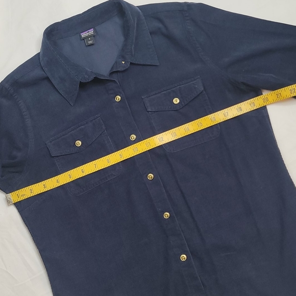 Patagonia long sleeve button down blue shirt sz 4 - Picture 6 of 11